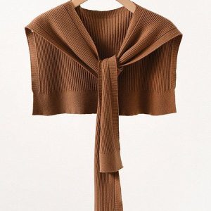 Warm Solid Shawl & Scarf - Cozy Y2K Aesthetic Layering Piece for Stylish Outfits