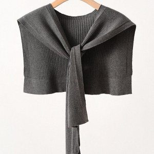 Warm Solid Shawl & Scarf - Cozy Y2K Aesthetic Layering Piece for Stylish Outfits