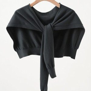 Warm Solid Shawl & Scarf - Cozy Y2K Aesthetic Layering Piece for Stylish Outfits