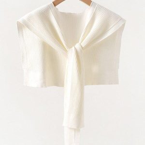 Warm Solid Shawl & Scarf - Cozy Y2K Aesthetic Layering Piece for Stylish Outfits