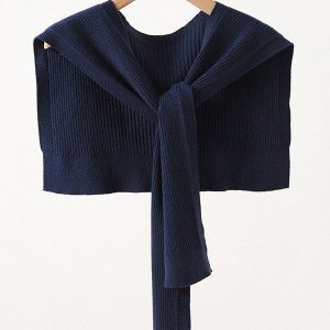 Warm Solid Shawl & Scarf - Cozy Y2K Aesthetic Layering Piece for Stylish Outfits