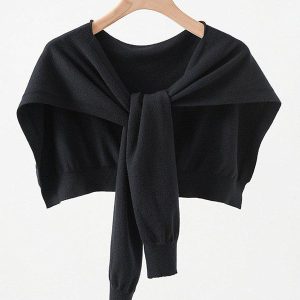 Warm Solid Shawl & Scarf - Cozy Y2K Aesthetic Layering Piece for Stylish Outfits