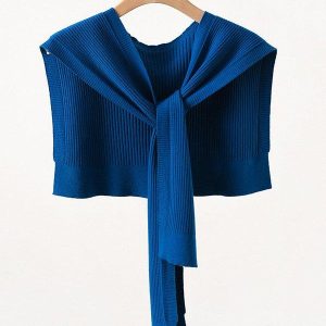 Warm Solid Shawl & Scarf - Cozy Y2K Aesthetic Layering Piece for Stylish Outfits