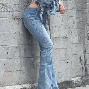 Washed High Waisted Bodycon Jeans with Belt - Vintage Slim Fit Denim for Women