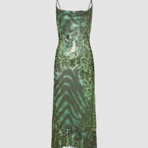 Wild Forest Y2K Aesthetic Maxi Dress - Boho Chic Style for Effortless Elegance