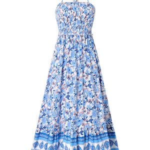 Women's Bohemian Halter Neck Dress in Vibrant Prints - Perfect for Y2K and Coquette Aesthetic