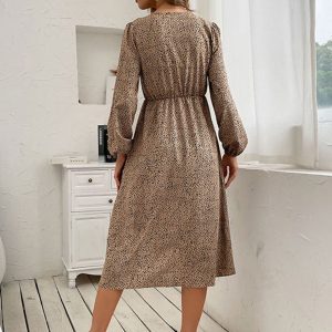 Women's Long-Sleeved Y2K Casual Dress - Versatile Coquette Aesthetic Fashion Piece