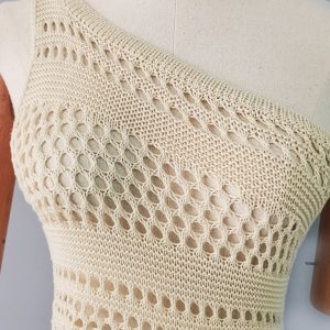 Women's Sexy Hollow Sleeveless Knitted Dress - Y2K Aesthetic Hip-Covering Style