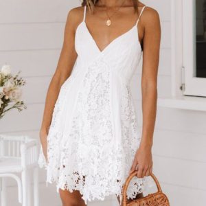 Women's Summer Lace Stitching Sexy Sling Dress - Y2K Aesthetic Fashion Essential