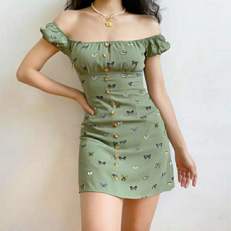 Women's Summer Y2K Fairy Dress - Casual Loose Mini Dress with Aesthetic Butterfly Print