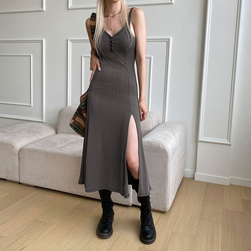 Women's Summer Y2K Fairygrunge Sleeveless Maxi Dress - Casual Loose Aesthetic Dress