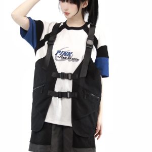 Y2K Aesthetic Baseball Girl's Long Shirt, Strap Dress, T-Shirt, Vest & Half Pants Set