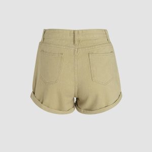 Y2K Aesthetic Belted Cargo Shorts for a Chic Coquette Style Look