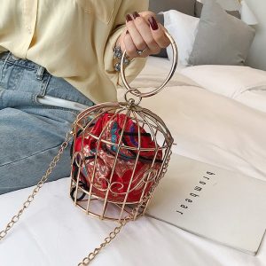 Y2K Aesthetic Bird Cage Pouch - Cute Coquette Style Accessory for Trendy Outfits