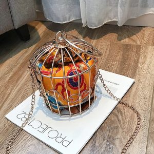 Y2K Aesthetic Bird Cage Pouch - Cute Coquette Style Accessory for Trendy Outfits