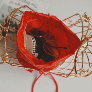 Y2K Aesthetic Bird Cage Pouch - Cute Coquette Style Accessory for Trendy Outfits