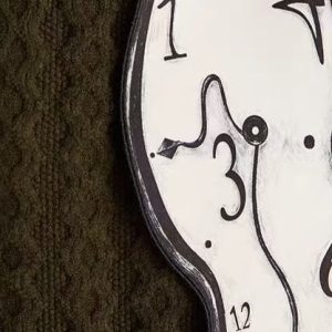 Y2K Aesthetic Black and White Contrast Clock Tie Decoration for Trendy Home Decor