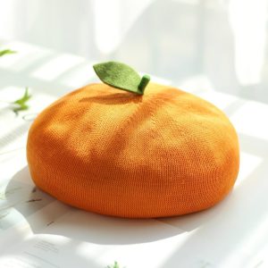 Y2K Aesthetic Cute Fruit Painter Beret for Trendy Summer Outfits and 90s Fashion Vibes