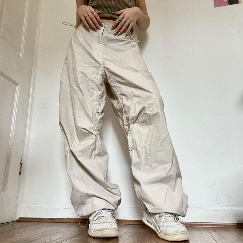 Y2K Aesthetic Drawstring Baggy Pants for Comfy Coquette Style and Grunge Outfits