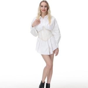 Y2K Aesthetic Escapism Shirt Dress - Trendy Coquette Style for Effortless Chic Looks