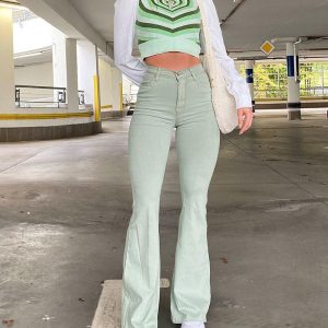 Y2K Aesthetic Ginevra Stretchy Pants - Comfy Cargo Style for Trendy Outfits