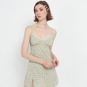 Y2K Aesthetic Green Weekends Dress - Cute Coquette Style for Effortless Chic Looks