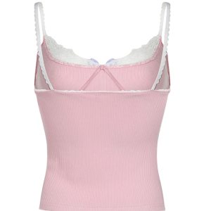 Y2K Aesthetic Ileana Tank Top - Cute Crop Top for Coquette and Grunge Styles