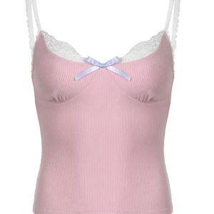 Y2K Aesthetic Ileana Tank Top - Cute Crop Top for Coquette and Grunge Styles