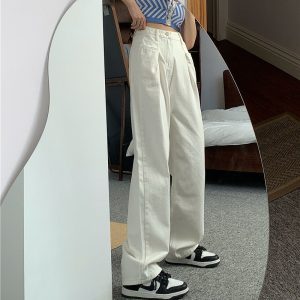 Y2K Aesthetic Jessica Loose Pants - Comfy Vintage-Inspired Wide-Leg Trousers for Effortless Style