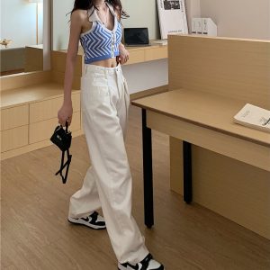 Y2K Aesthetic Jessica Loose Pants - Comfy Vintage-Inspired Wide-Leg Trousers for Effortless Style