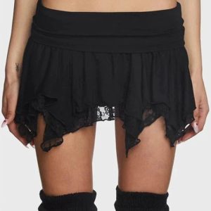 Y2K Aesthetic Milaya Mini Skirt - Cute Cargo Skirt for Coquette and Grunge Styles