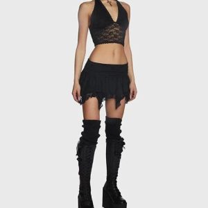 Y2K Aesthetic Milaya Mini Skirt - Cute Cargo Skirt for Coquette and Grunge Styles