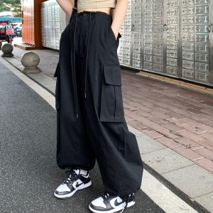 Y2K Aesthetic Olimpio Parachute Pants - Trendy Cargo Style for Grunge and Coquette Looks