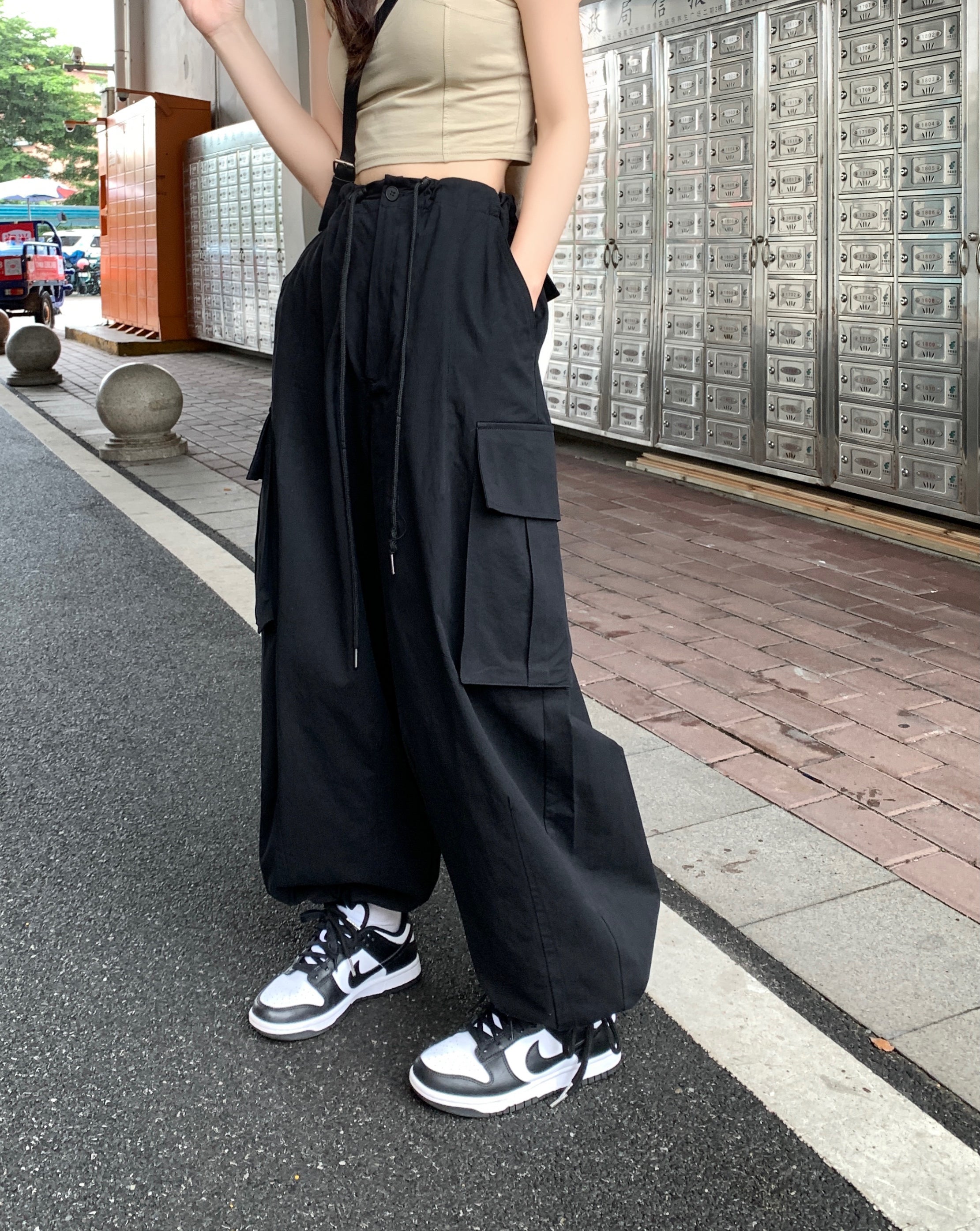 Y2K Aesthetic Olimpio Parachute Pants - Trendy Cargo Style for Grunge and Coquette Looks