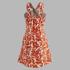 Y2K Aesthetic Printed Strap Short Dress - Cute and Comfy for Trendy Outfits