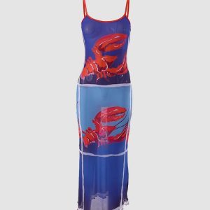 Y2K Aesthetic Sebastian Graphic Maxi Dress - Trendy Coquette Style for Effortless Chic