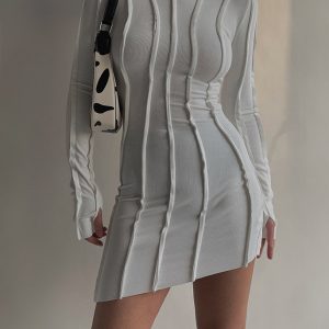 Y2K Aesthetic Sexy Tight Dress - Trendy Coquette Style for Chic Outfits