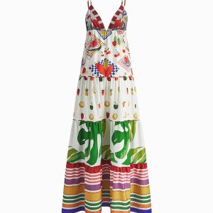 Y2K Aesthetic Sleeveless Long Dress - Vintage-Inspired Fashion for Trendy Outfits