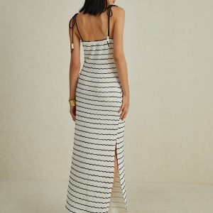 Y2K Aesthetic Stripe Cami Long Dress - Trendy Coquette Style for Effortless Chic Looks