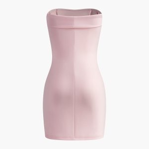 Y2K Aesthetic Summer Strapless Solid Dress - Cute and Comfy for Effortless Style