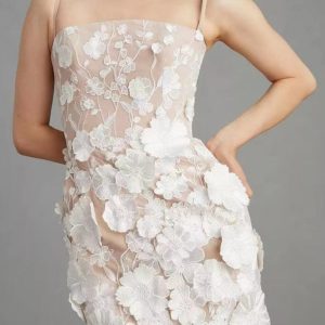 Y2K Aesthetic Three-Dimensional Flower Embroidery Suspender Dress Skirt for Trendy Looks