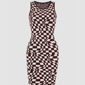 Y2K Bodycon Dress: Chic Grunge Style with Coquette Aesthetic for Trendy Outfits