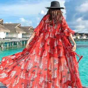 Y2K Bohemian Beach Dress - Elegant Summer 2024 Travel Dress for Stylish Holidays