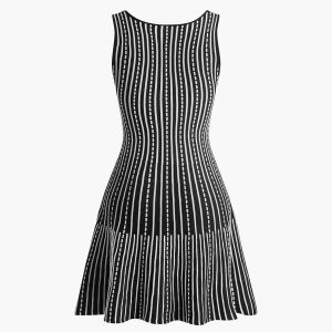 Y2K Contrast Trim Striped Short Dress - Cute Summer Aesthetic Outfit for Trendy Looks