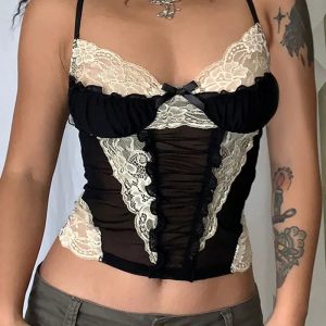 Y2K Coquette Corset Top - Cute Aesthetic Fashion for Trendy Outfits