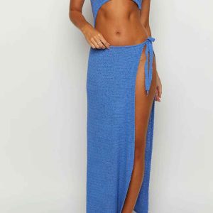 Y2K Cutout Strappy Slit Dress - Trendy Sleeveless Aesthetic for Chic Outfits