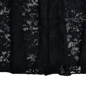 Y2K Dark Lace Patchwork Dress - Grunge Aesthetic with Coquette Style Touch