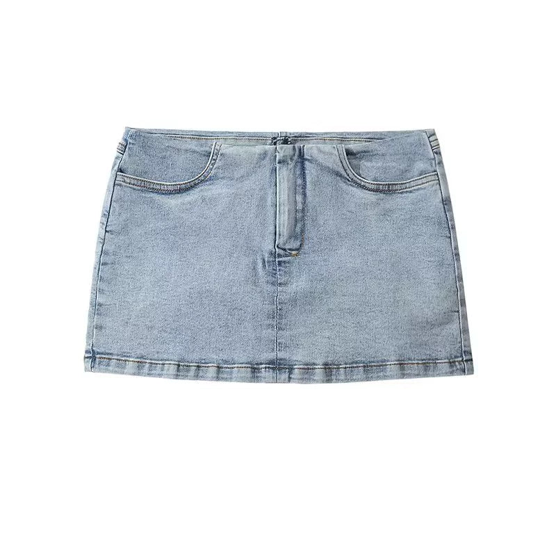 Y2K Denim Mini Skirt - Cute Cargo Style for Coquette and Grunge Aesthetic Outfits