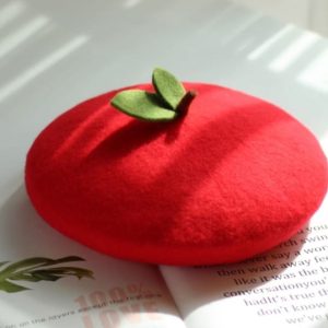 Y2K Fashion Apple Beret - Cute Coquette Aesthetic Accessory for Trendy Outfits