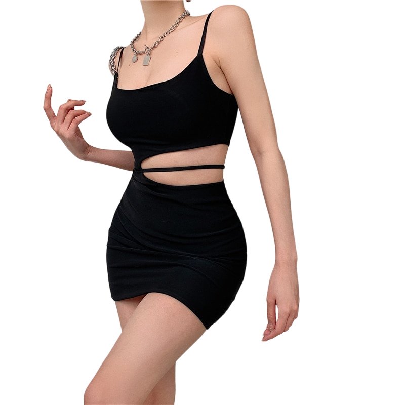 Y2K Fashion Hot Bodycon Spaghetti Strap Mini Dress for Summer Vibes and Chic Outfits